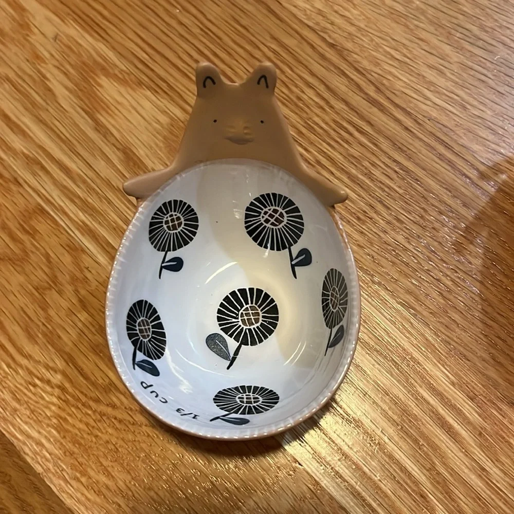 Anthropologie Ariya Ceramic Bear Set of 4 Measuring Cups NEW